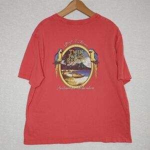 Caribbean "TWIN PALMS RESORT, Destination, Relaxation" Graphic T Shirt, XL